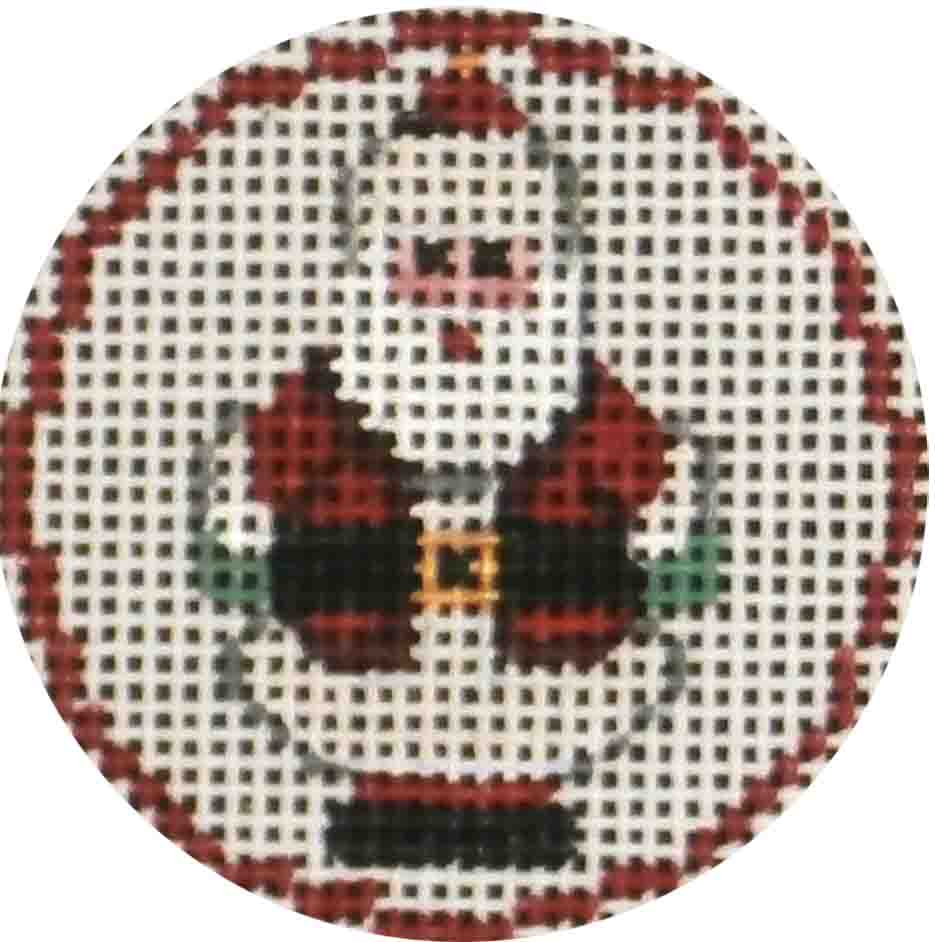 Rebecca Wood Designs Santa Ornament Needlepoint Canvas