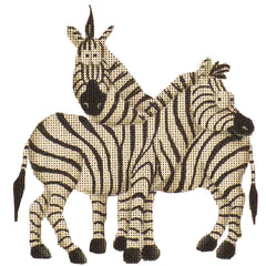 Rebecca Wood Designs Two Zebra Needlepoint Canvas