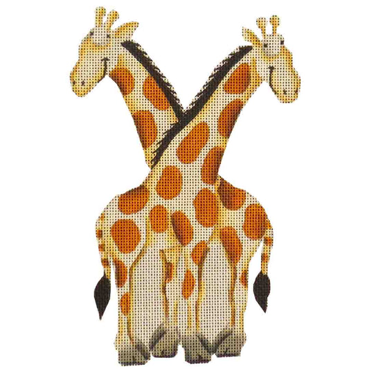 Rebecca Wood Designs Two Giraffe Needlepoint Canvas