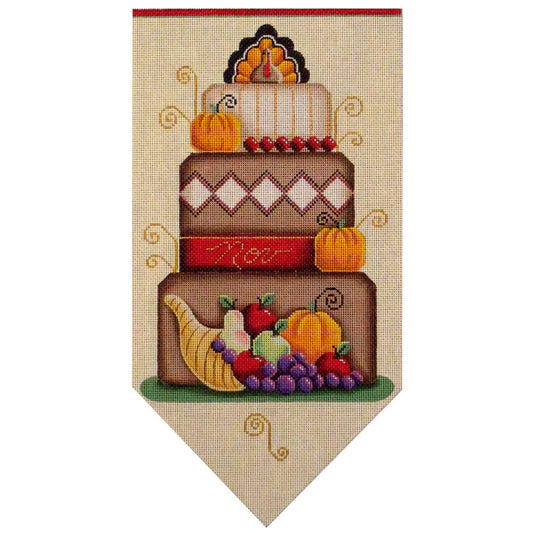 Rebecca Wood Designs November Banner Cake Needlepoint Canvas
