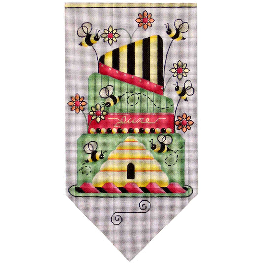 Rebecca Wood Designs June Banner Cake Needlepoint Canvas