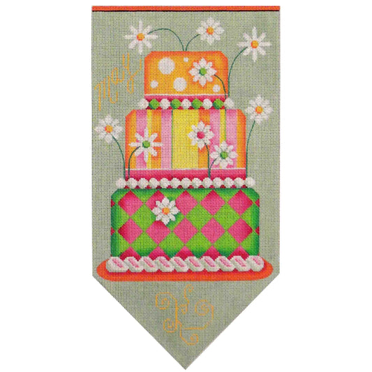 Rebecca Wood Designs May Banner Cake Needlepoint Canvas