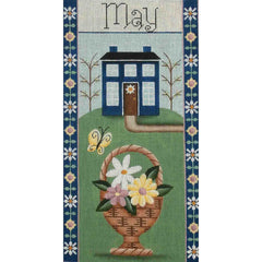 Rebecca Wood Designs May Folk Banner Needlepoint Canvas