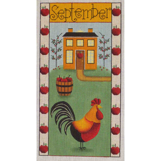 Rebecca Wood Designs September Folk Banner Needlepoint Canvas