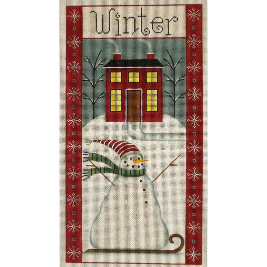 Rebecca Wood Designs Winter Folk Banner Needlepoint Canvas