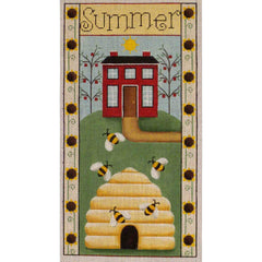 Rebecca Wood Designs Summer Folk Banner Needlepoint Canvas
