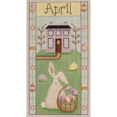 Rebecca Wood Designs Easter Folk Banner Needlepoint Canvas