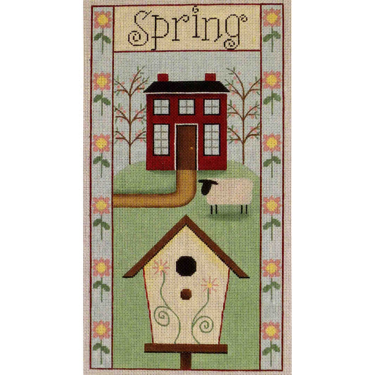 Rebecca Wood Designs Spring Folk Banner Needlepoint Canvas