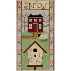 Rebecca Wood Designs Spring Folk Banner Needlepoint Canvas