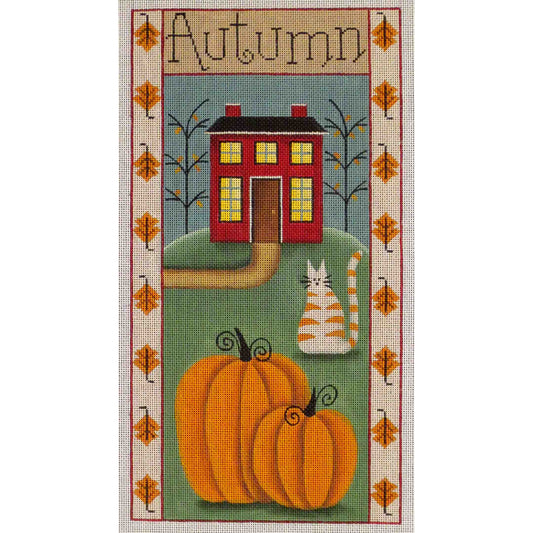 Rebecca Wood Designs Autumn Folk Banner Needlepoint Canvas
