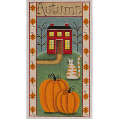 Rebecca Wood Designs Autumn Folk Banner Needlepoint Canvas