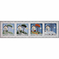 Rebecca Wood Designs Seasonal Horizontal Cottages Needlepoint Canvas