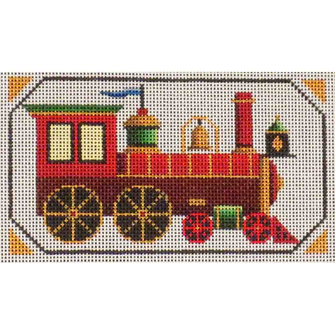 Rebecca Wood Designs Red Train Needlepoint Canvas