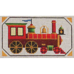 Rebecca Wood Designs Red Train Needlepoint Canvas