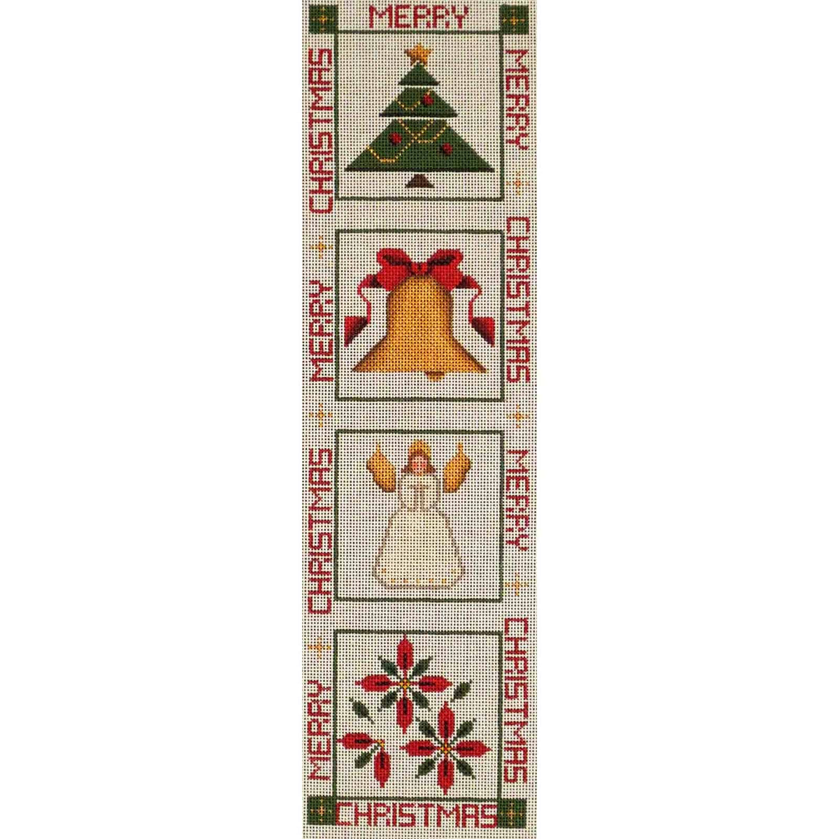 Rebecca Wood Designs December Christmas Banner Needlepoint Canvas