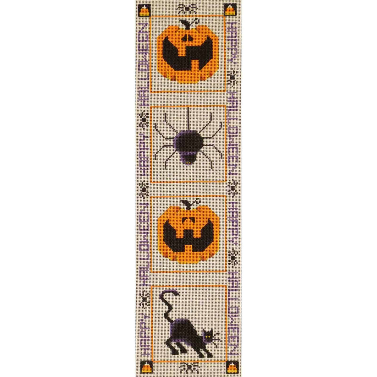 Rebecca Wood Designs October Halloween Banner Needlepoint Canvas