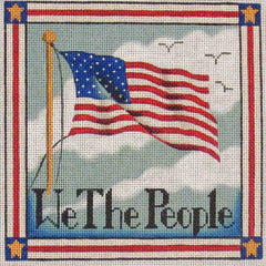 Rebecca Wood Designs We The People Flag Needlepoint Canvas