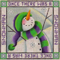 Rebecca Wood Designs Winter Snowman with Scarf Needlepoint Canvas
