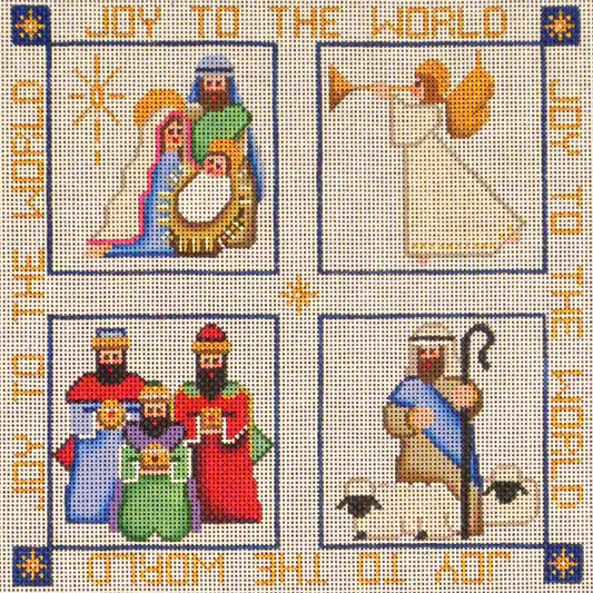 Rebecca Wood Designs Nativity Pillow Needlepoint Canvas