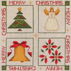 Rebecca Wood Designs December Christmas Pillow Needlepoint Canvas