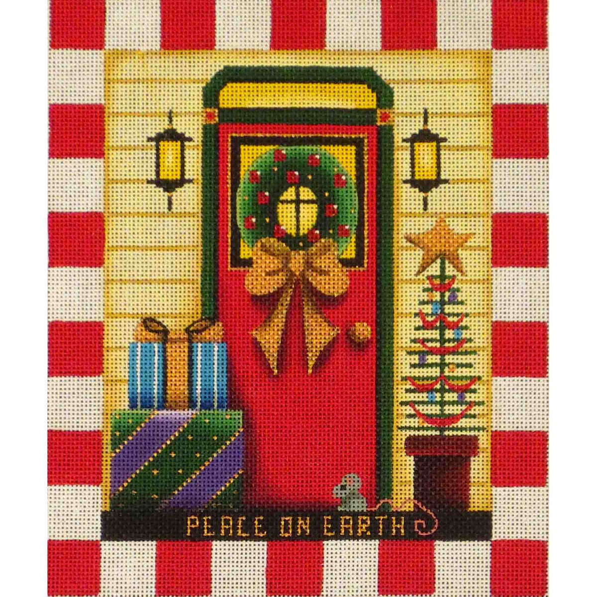 Rebecca Wood Designs December Entryway Needlepoint Canvas
