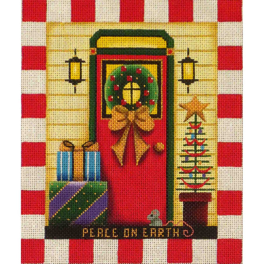 Rebecca Wood Designs December Entryway Needlepoint Canvas