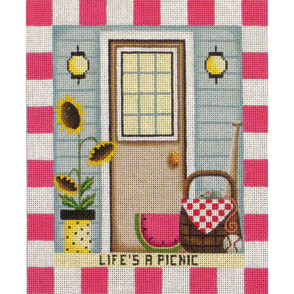 Rebecca Wood Designs August Entryway Needlepoint Canvas