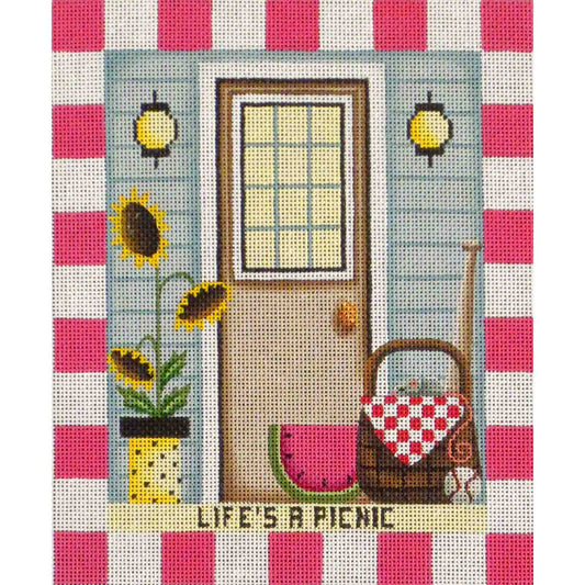 Rebecca Wood Designs August Entryway Needlepoint Canvas