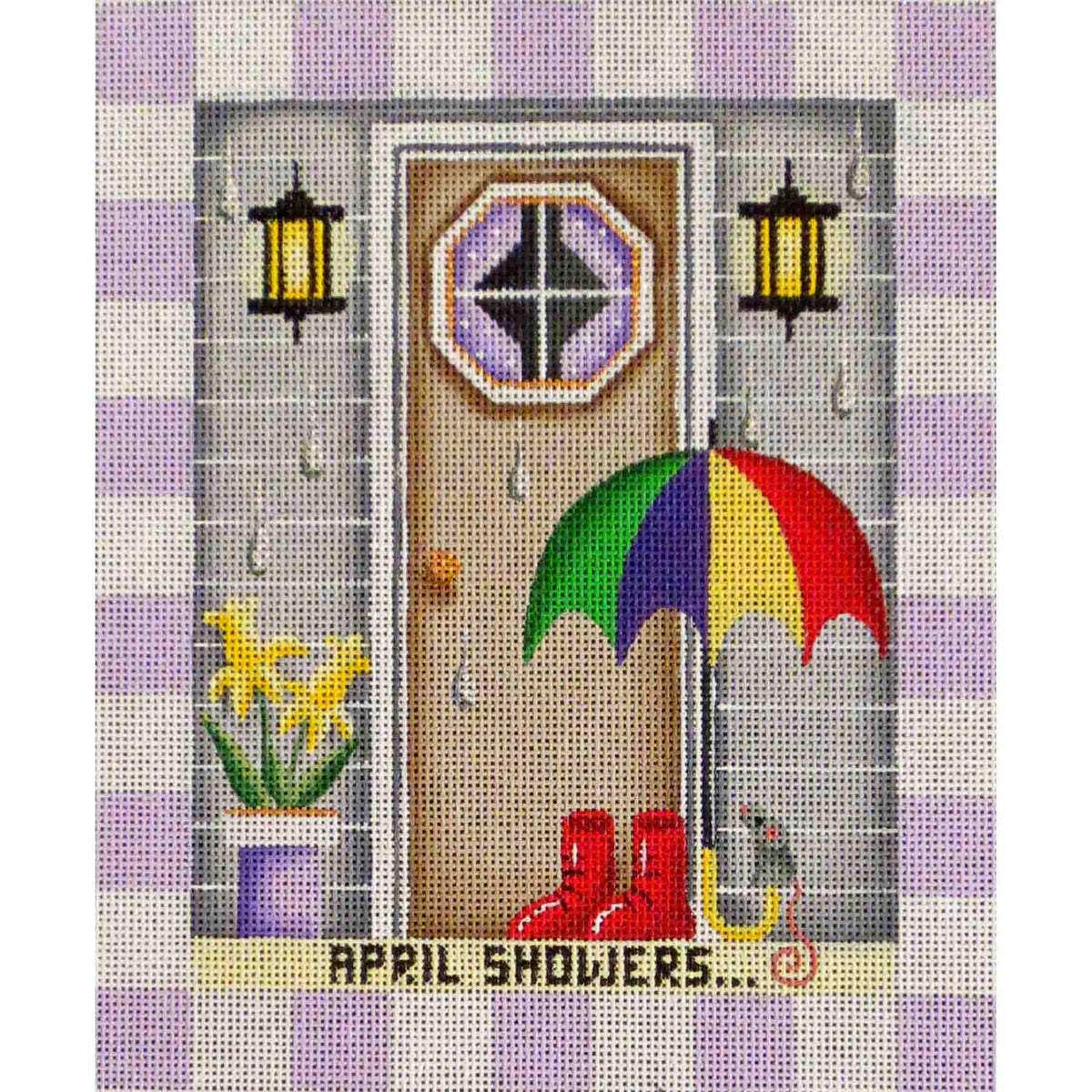 Rebecca Wood Designs April Entryway Needlepoint Canvas