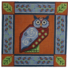 Rebecca Wood Designs Owl Pillow Needlepoint Canvas