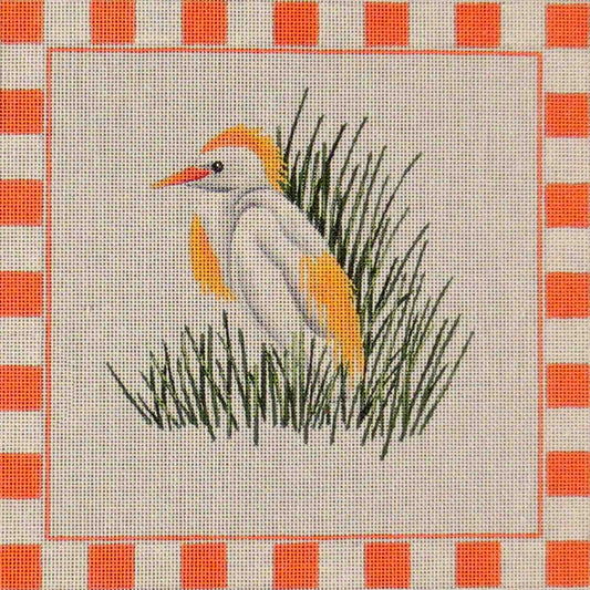 Rebecca Wood Designs Cattle Egret Needlepoint Canvas