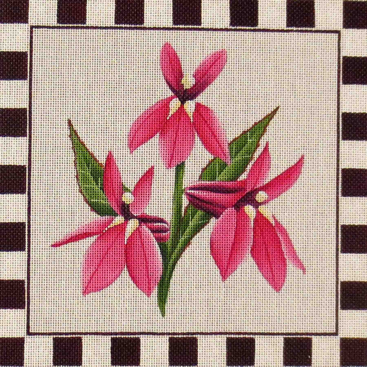 Rebecca Wood Designs Lavender Flower Needlepoint Canvas