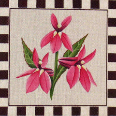 Rebecca Wood Designs Lavender Flower Needlepoint Canvas