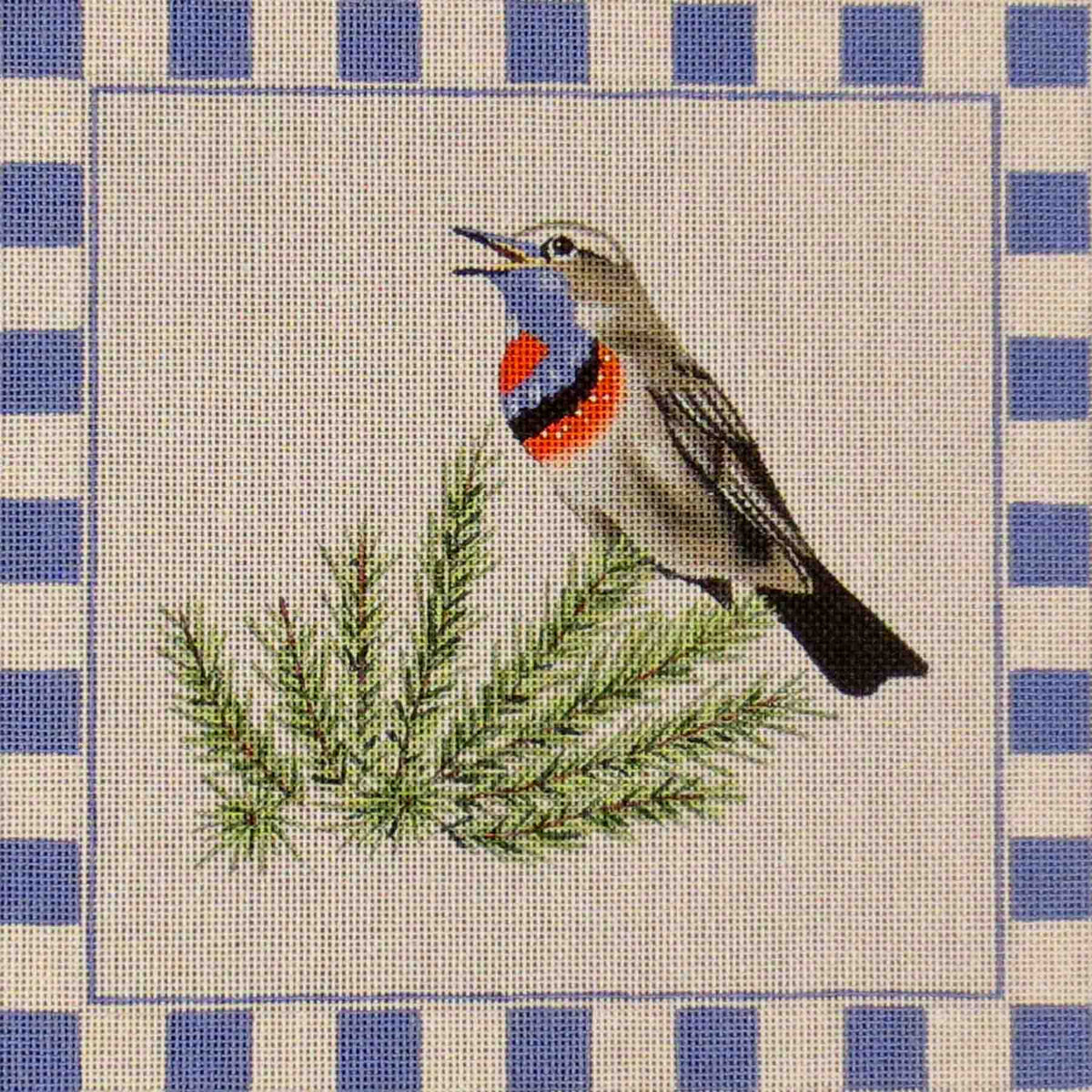 Rebecca Wood Designs Blue Throat Needlepoint Canvas