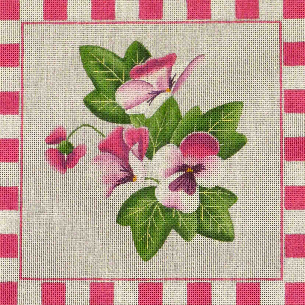 Rebecca Wood Designs Lavender Pansy Needlepoint Canvas