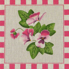 Rebecca Wood Designs Lavender Pansy Needlepoint Canvas