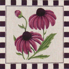 Rebecca Wood Designs Purple Cone Flower Needlepoint Canvas