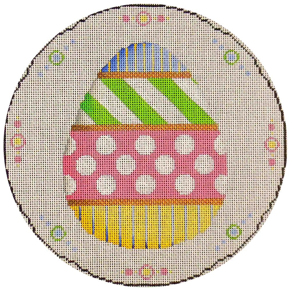 Rebecca Wood Designs April Round Pillow Needlepoint Canvas