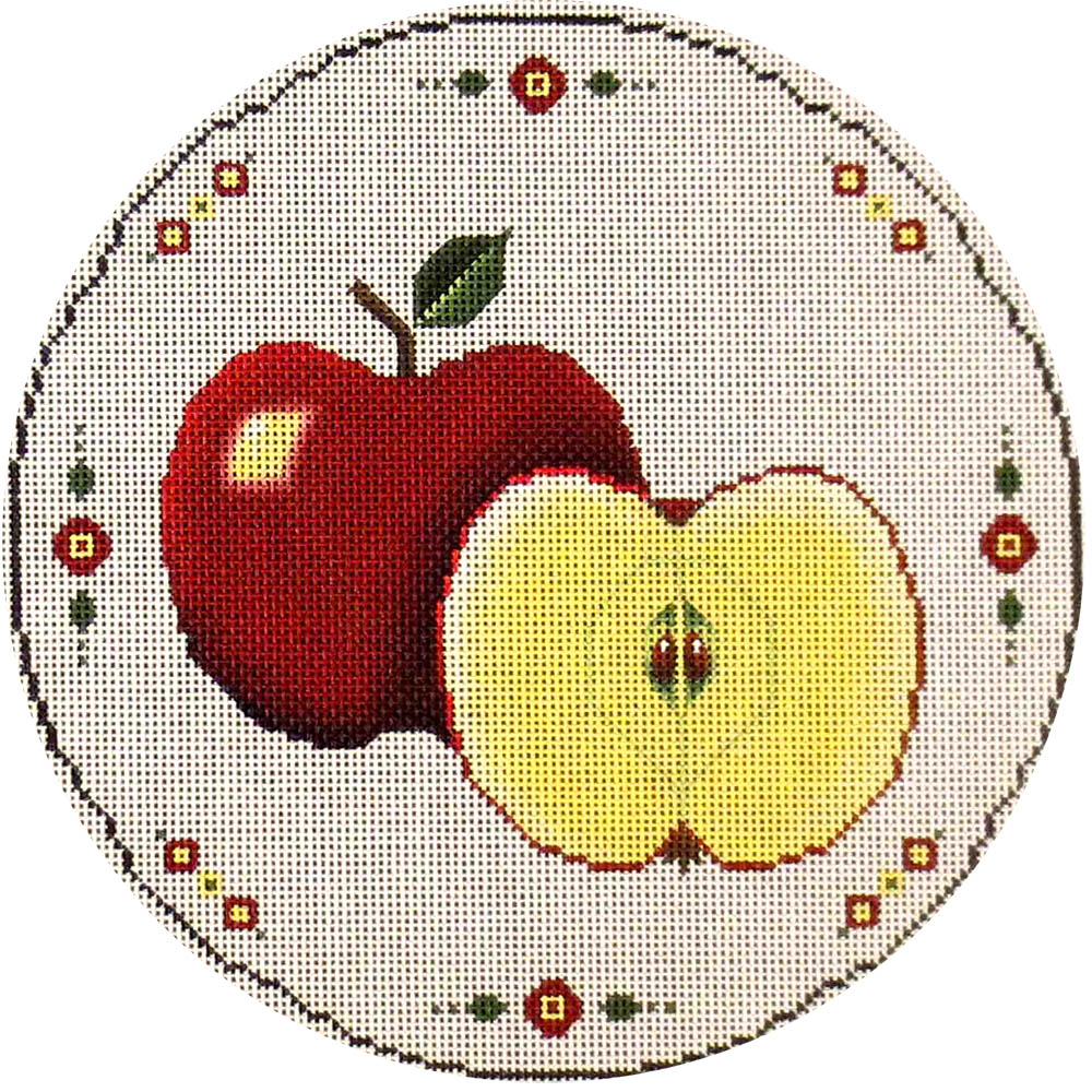 Rebecca Wood Designs September Round Pillow Needlepoint Canvas