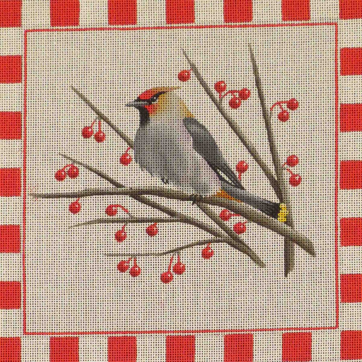 Rebecca Wood Designs Bohemian Waxwing Needlepoint Canvas