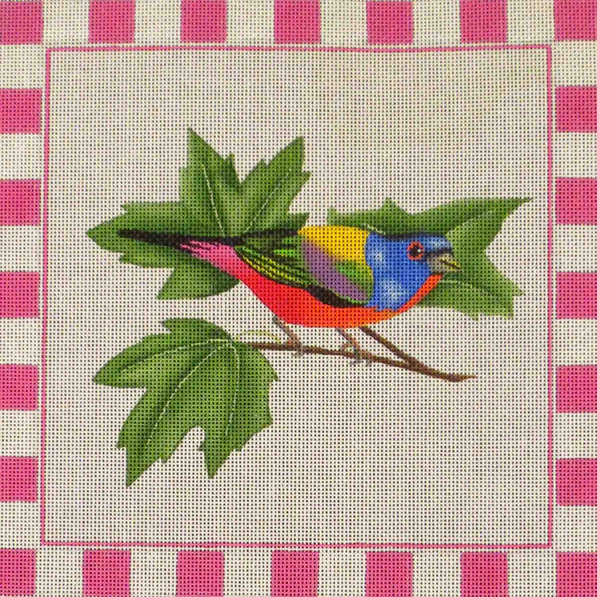 Rebecca Wood Designs Painted Bunting Needlepoint Canvas
