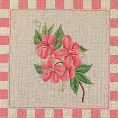 Rebecca Wood Designs Pink Azalea Needlepoint Canvas