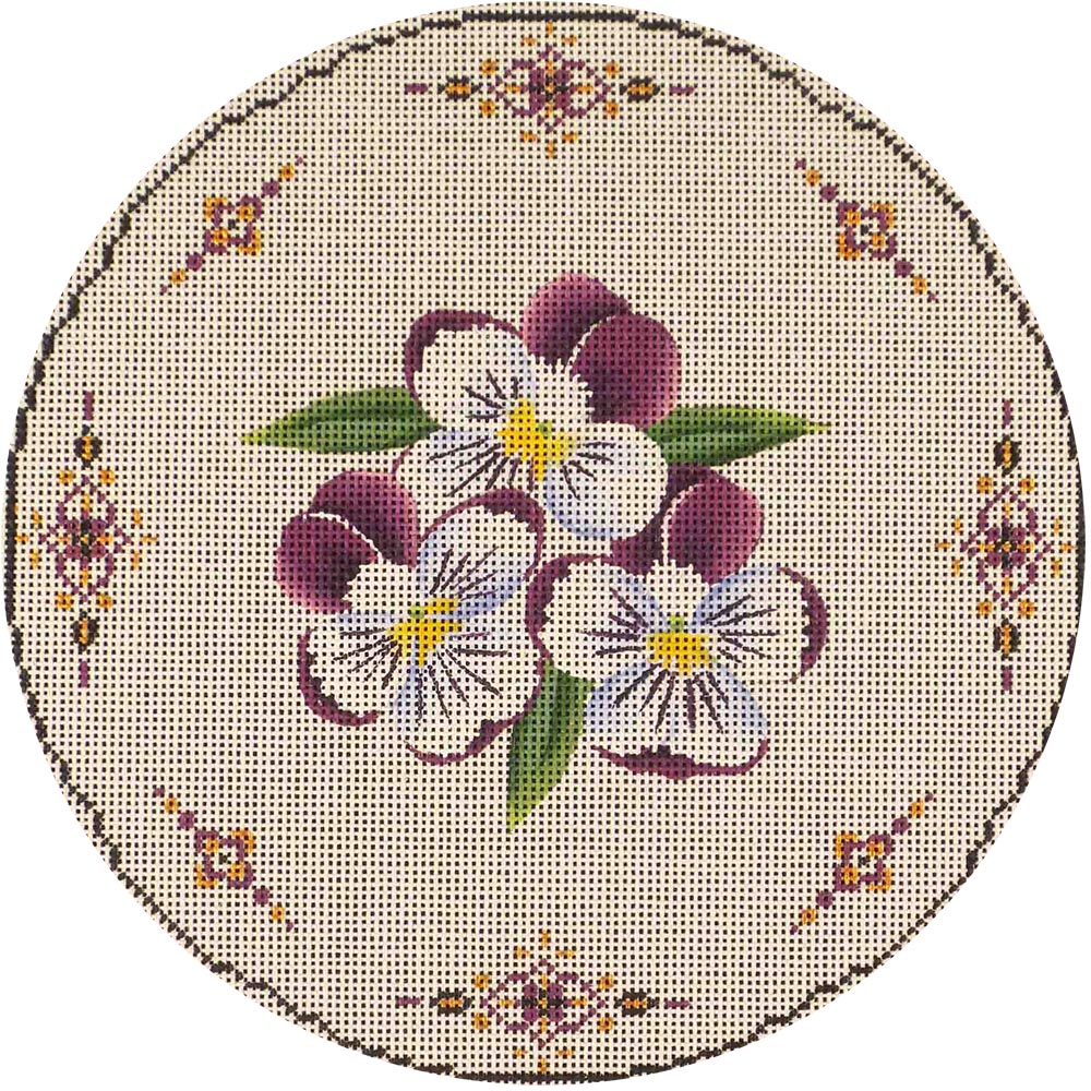Rebecca Wood Designs Pansy Needlepoint Canvas