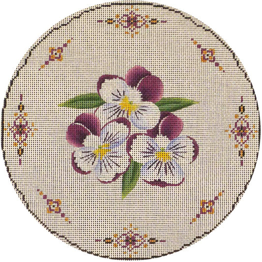Rebecca Wood Designs Pansy Needlepoint Canvas