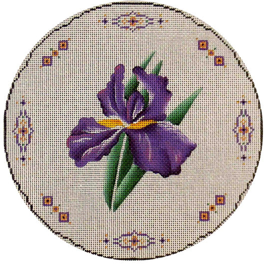 Rebecca Wood Designs Purple Iris Needlepoint Canvas