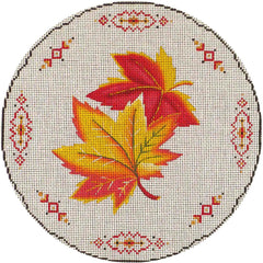 Rebecca Wood Designs Fall Leaves Needlepoint Canvas