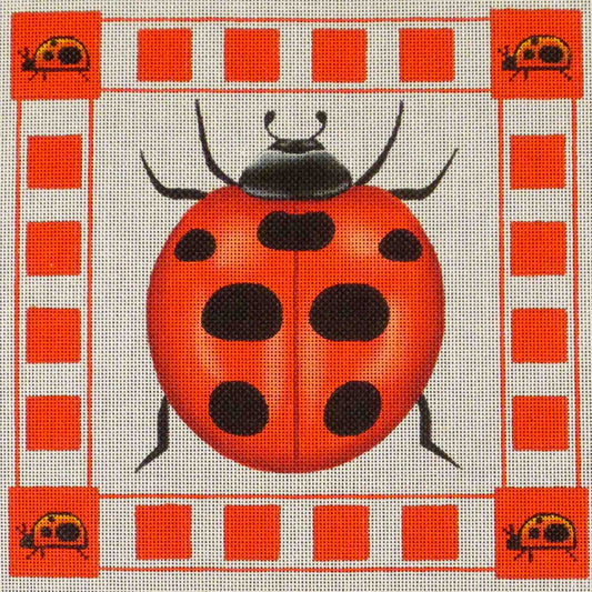 Rebecca Wood Designs Ladybug Pillow Needlepoint Canvas