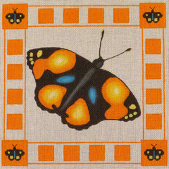 Rebecca Wood Designs Orange Butterfly Needlepoint Canvas