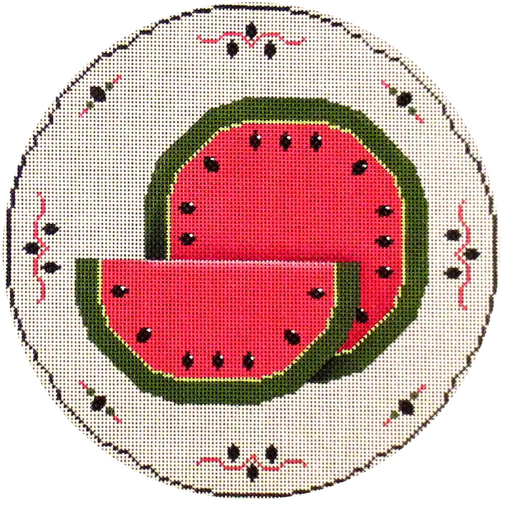 Rebecca Wood Designs August Round Pillow Needlepoint Canvas