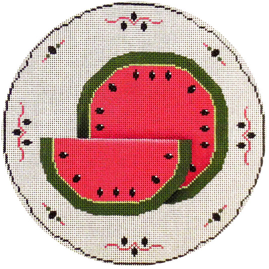 Rebecca Wood Designs August Round Pillow Needlepoint Canvas